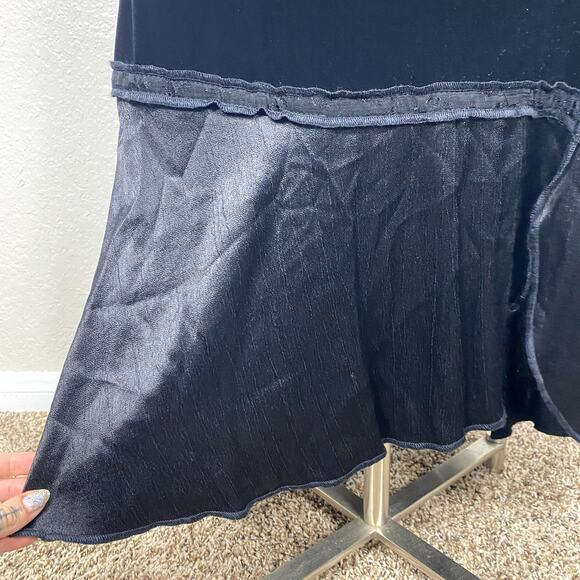 Vtg 90's Stunning Whimsigoth Patchwork Velvet Floral Wtichy Goth Vamp Maxi Skirt - Picture 8 of 15